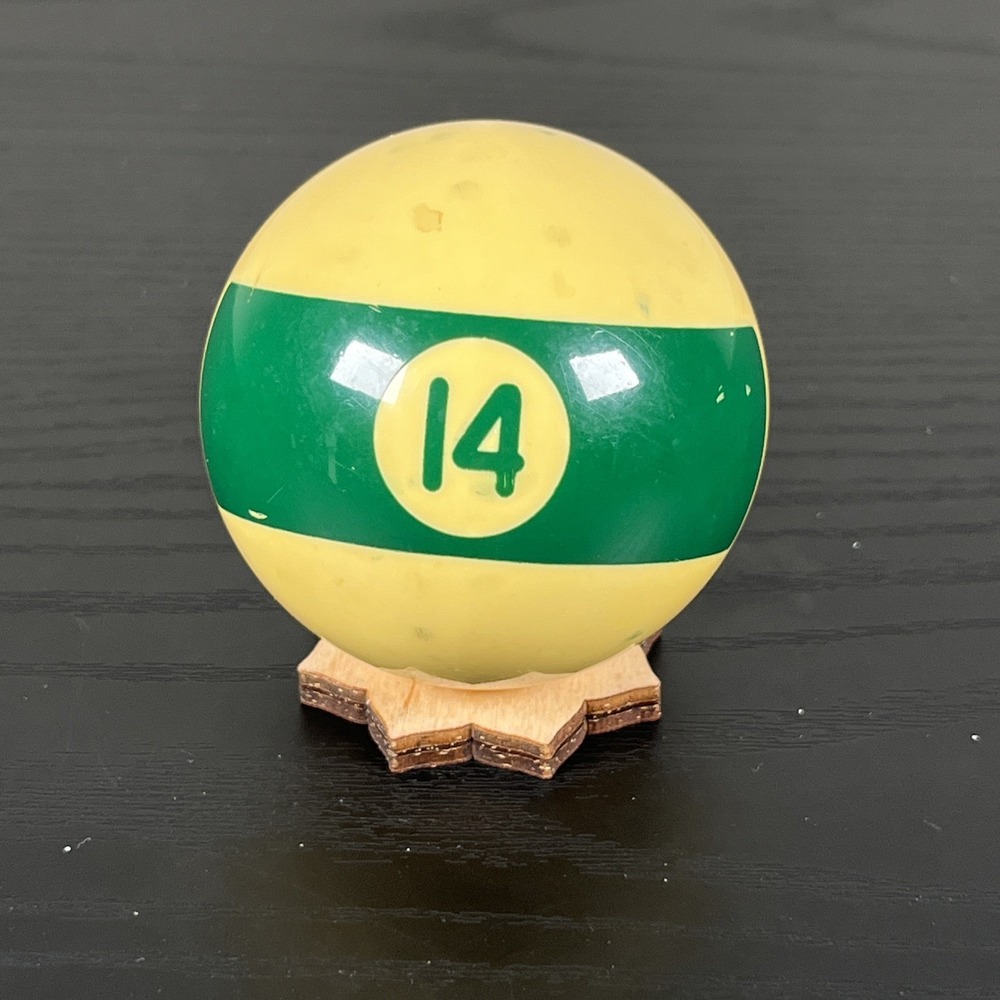 Aramith Continental #14 Green Stripe Pool Ball 2 1/4" Belgian Phenolic Resin